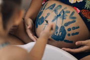 Cleyton Bitencourt during pregnancy