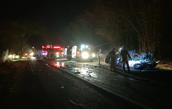 Colisão frontal entre carro e carreta mata 5 pessoas na BR-364 em GO