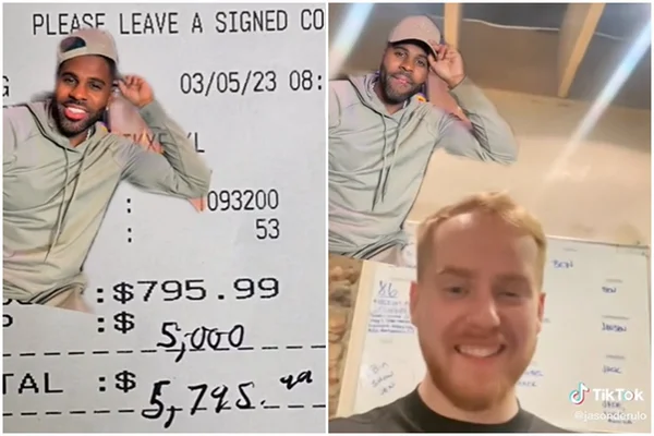 Vídeo: Jason Derulo dá gorjeta de R$ 26 mil para garçom nos EUA