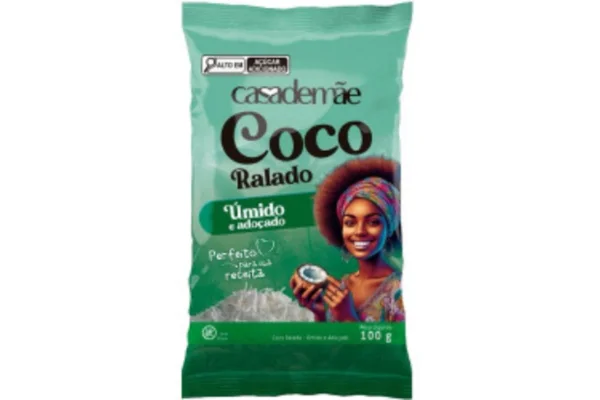 Imagem colorida de embalagem de coco ralado - Metrópoles