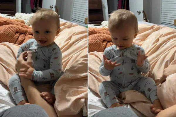 foto colorida de bebê que surpreendeu a mãe