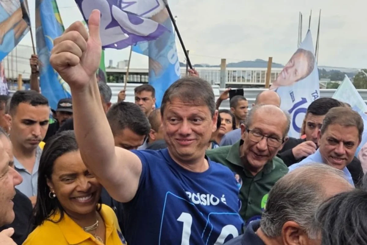 Tarcísio de Freitas em agenda de campanha à reeleição Tarcísio de Freitas em agenda de campanha à reeleição