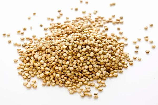 Imagem colorida de grãos de quinoa