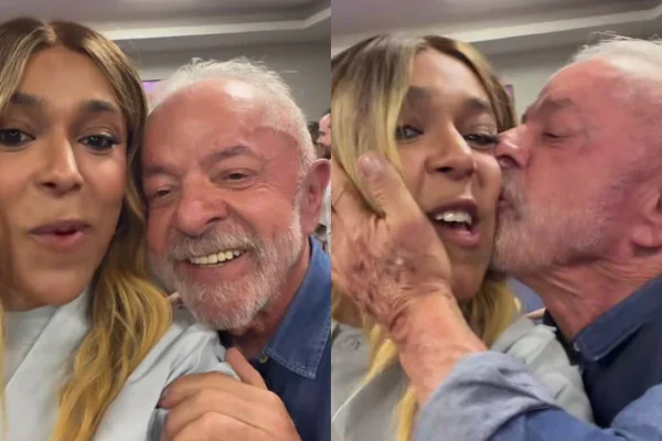 Montagem com fotos coloridas de Erika Hilton e o presidente Lula - Metrópoles
