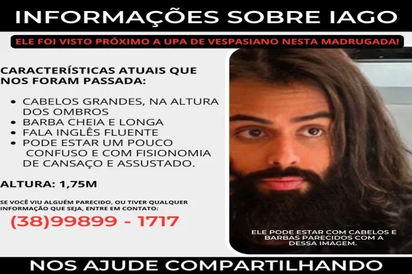 Imagem colorida mostra brasileiro desaparecido após ser repatriado dos EUA - Metrópoles