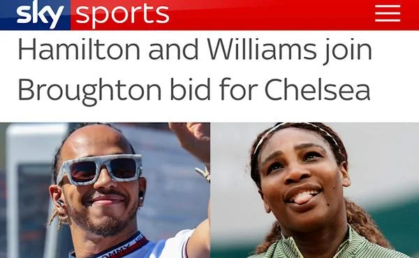 Lewis Hamilton e Serena Williams querem comprar o Chelsea