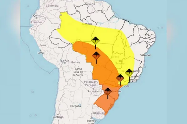 imagem colorida alerta perigo tempestades