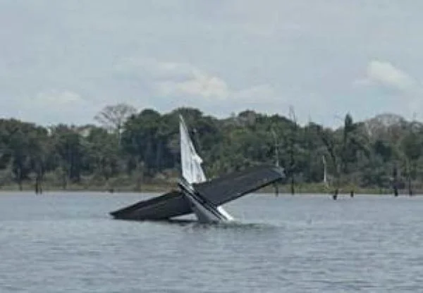 Imagem colorida mostra avião da Venezuela interceptado pela FAB - Metrópoles
