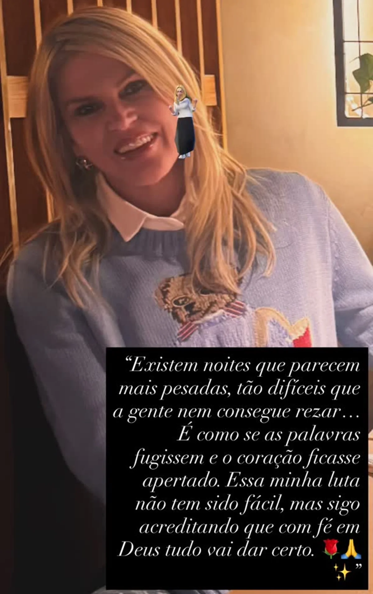 Val Marchiori falou sobre seus sentimentos sobre o câncer de mama Val Marchiori falou sobre seus sentimentos sobre o câncer de mama