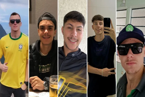 Imagem colorida, jovens que morreram em acidente na BR 280, em SC- Metrópoles