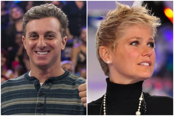 Xuxa e Luciano Huck trocam carinhos ao se encontrarem em aeroporto