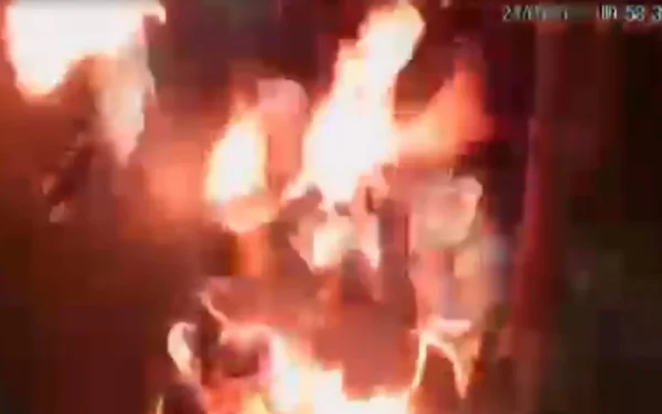 Vídeo. Homem sofre queimaduras após explosão ao fazer churrasco em GO