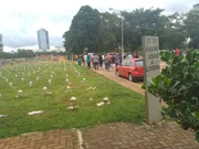 Muitas pessoas foram se despedir de Giovana