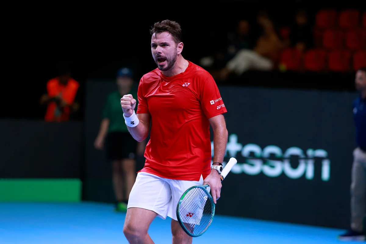 Wawrinka comemora ponto sobre Gustavo Heide na Copa Davis Wawrinka comemora ponto sobre Gustavo Heide na Copa Davis