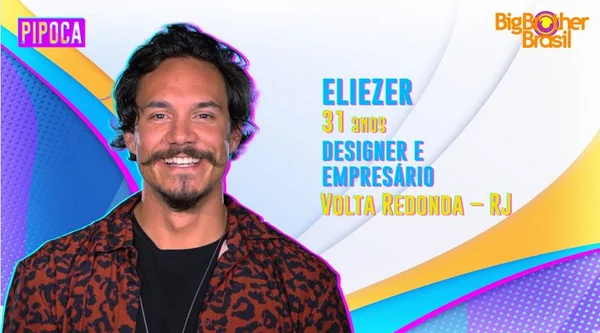 Eliezer é o quarto participante confirmado na Pipoca do BBB22