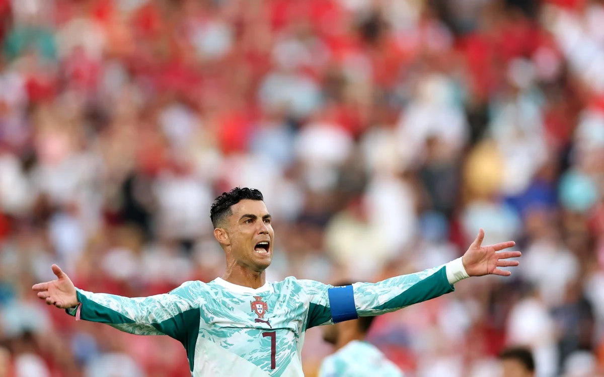 Cristiano Ronaldo na partida diante da Croácia na Copa do Mundo Cristiano Ronaldo na partida diante da Croácia na Copa do Mundo