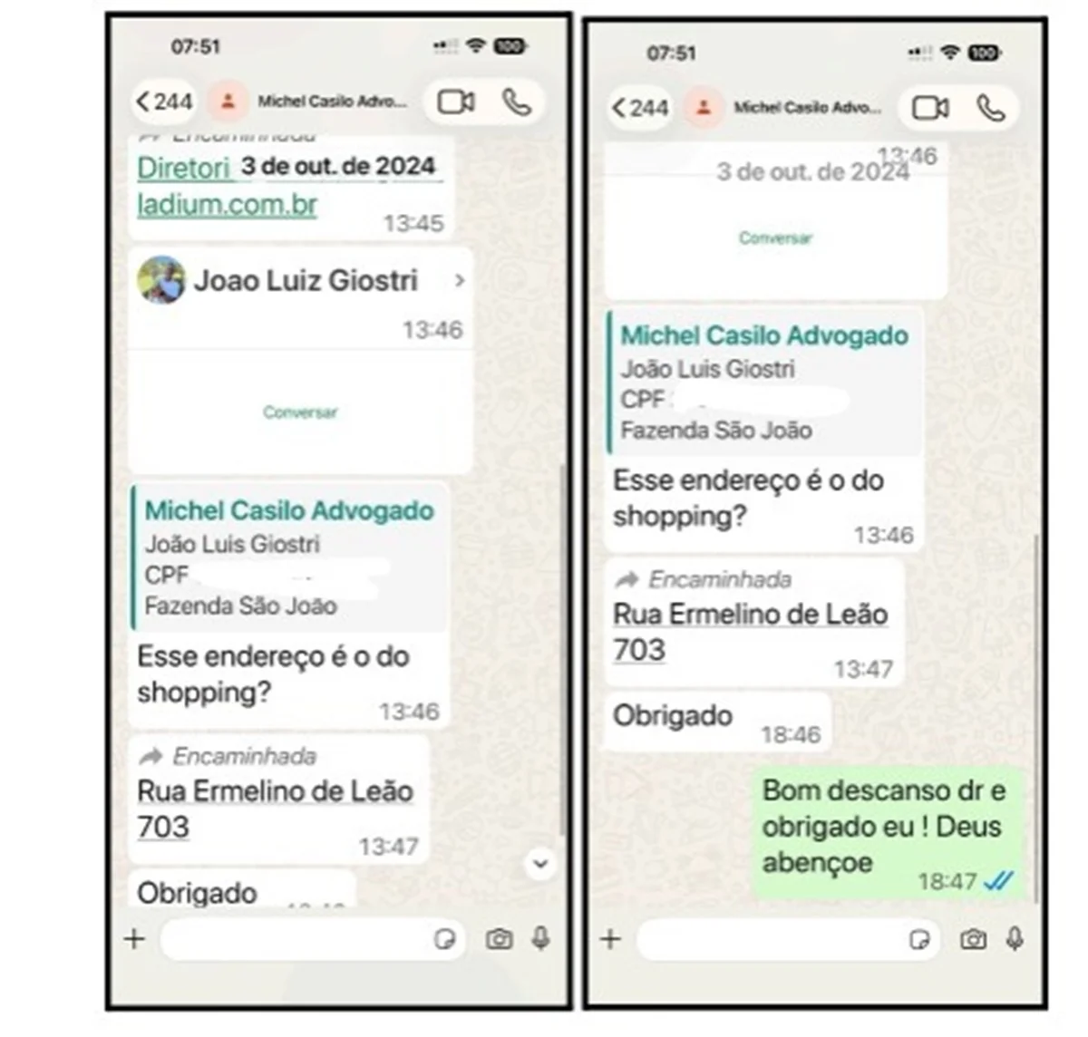 Mensagens apresentadas indicam que advogado negociou compra de quadriciclo Mensagens apresentadas indicam que advogado negociou compra de quadriciclo