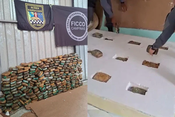 Polícia apreende 236 kg de drogas escondidas em colchões