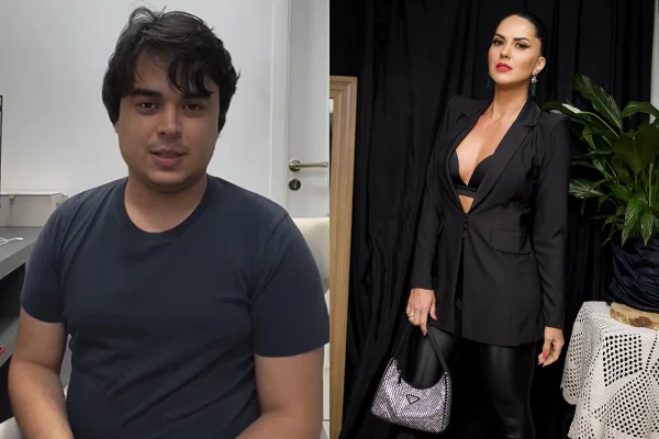Montagem com fotos coloridas de Igor Camargo e Graciele Lacerda - Metrópoles