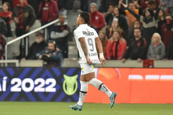 Marcos Leonardo, durante jogo do Santos
