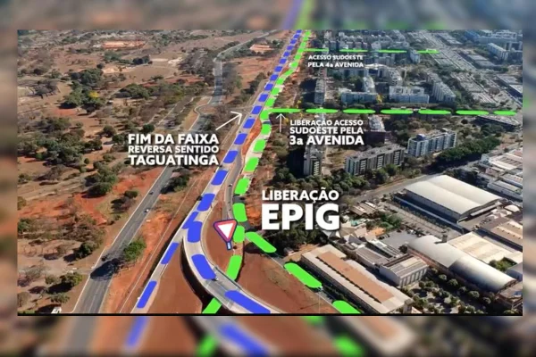 Faixa reversa da Epig será desativada neste domingo; veja mudanças