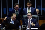 O presidente da Câmara, Hugo Motta