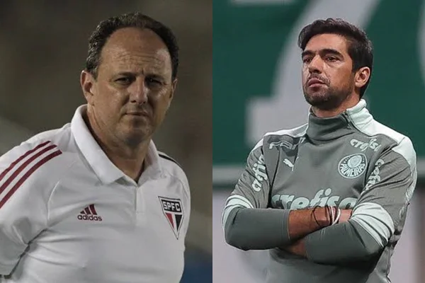 Rogério Ceni e Abel Ferreira se enfrentam neste domingo (3/4)