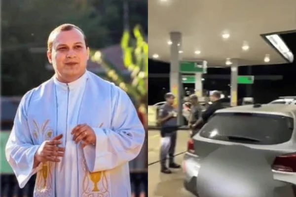 Imagem colorida de um homem branco à esquerda e um carro prata à direita - Metrópoles