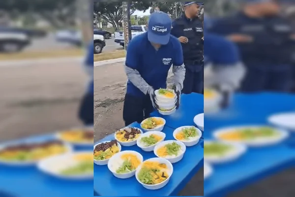 DF Legal desmonta ponto de churrasco clandestino e recolhe marmitas