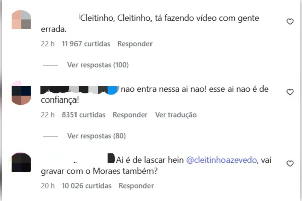 Cleitinho irrita apoiadores ao postar vídeo com Alcolumbre: “É de lascar” - destaque galeria Cleitinho irrita apoiadores ao postar vídeo com Alcolumbre: “É de lascar” - destaque galeria