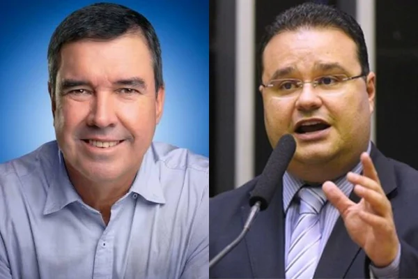 Montagem com fotos coloridas de Eduardo Riedel (PP) e Fábio Trad (PT), da esquerda para a direita - Metrópoles