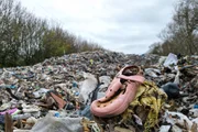 Montanha de lixo na Inglaterra
