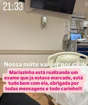 Virginia Fonseca atualizou o quadro de Maria Alice durante internação