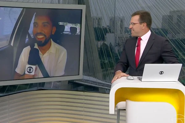 Rodrigo Bocardi tirou sarro do repórter Henrique Silva no Bom Dia SP