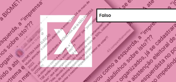 Imagem colorida do Projeto Comprova mostra postagem falsa
