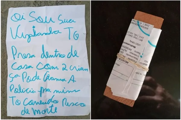 Mulher mantida em cárcere manda bilhete para vizinha: “Risco de morte”