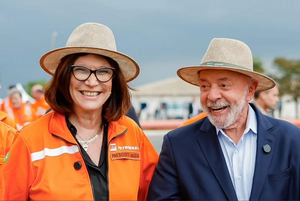 Presidente Lula e a presidente da Petrobras, Magda Chambriard