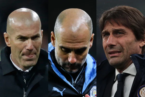 Zidane, Guardiola e Conte