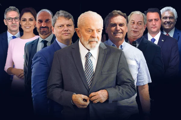 Imagem colorida de futuros e possíveis candidatos em 2026 - Metrópoles