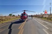 Para garantir o resgate seguro e a operação do helicóptero, as duas faixas da DF-130 precisaram ser totalmente interditadas durante o atendimento Para garantir o resgate seguro e a operação do helicóptero, as duas faixas da DF-130 precisaram ser totalmente interditadas durante o atendimento