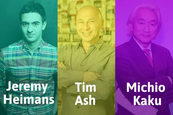 Jeremy Heimans, Tim Ash e Michio Kaku são atrações de evento gratuito
