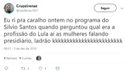 “Ladrão”, diz mulher sobre profissão de Lula a Silvio Santos - imagem 4 “Ladrão”, diz mulher sobre profissão de Lula a Silvio Santos - imagem 4