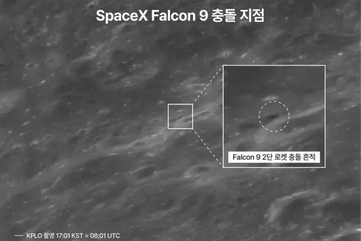 Coreia do Sul divulga imagens da Lua após colisão com foguete Falcon 9