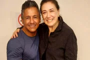Edu Sacchiero maquiou Lilia Cabral no fim do ano passado