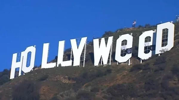 Placa de Hollywood é alvo de vandalismo com trocadilho sobre maconha