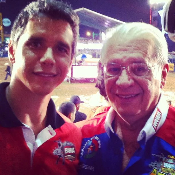 Marcio Garcia ao lado do pai, Carlos Alberto Marcio Garcia ao lado do pai, Carlos Alberto