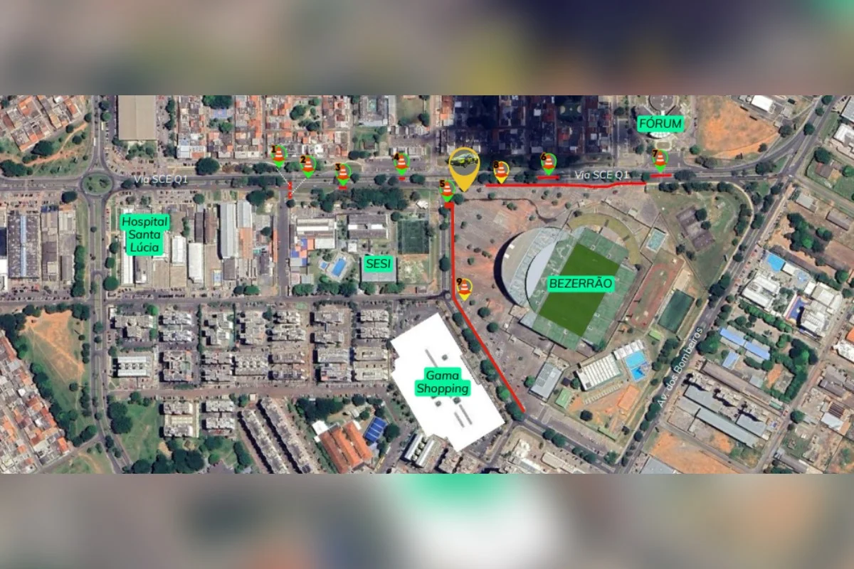 No domingo, ao meio-dia, a via SCE Q1, no sentido Bezerrão, será interditada na altura da Igreja Batista No domingo, ao meio-dia, a via SCE Q1, no sentido Bezerrão, será interditada na altura da Igreja Batista