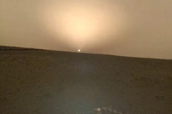 por do sol em marte