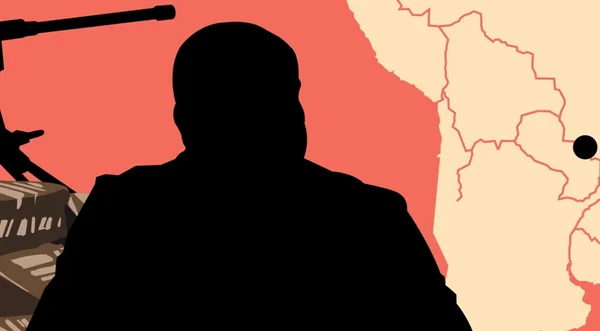 Imagem colorida de ilustração que mostra atuação multinacional do PCC