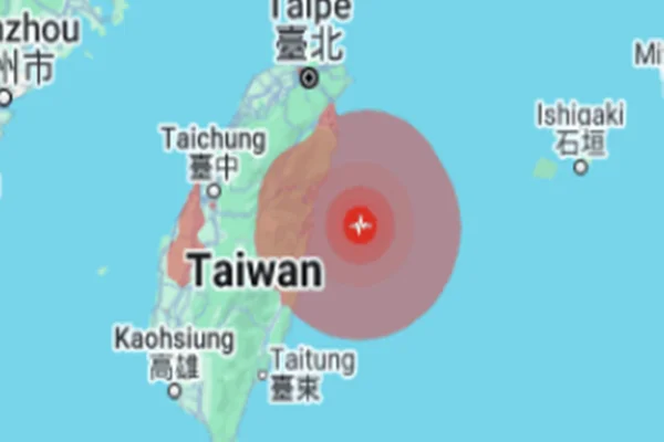 Imagem colorida de epicentro de terremoto em Taiwan - Metrópoles
